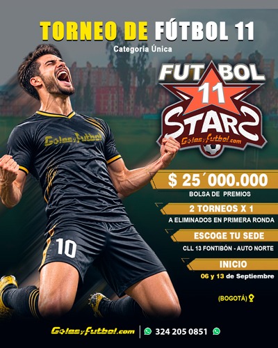 TORNEO DE FUTBOL 11 POR INICIAR
